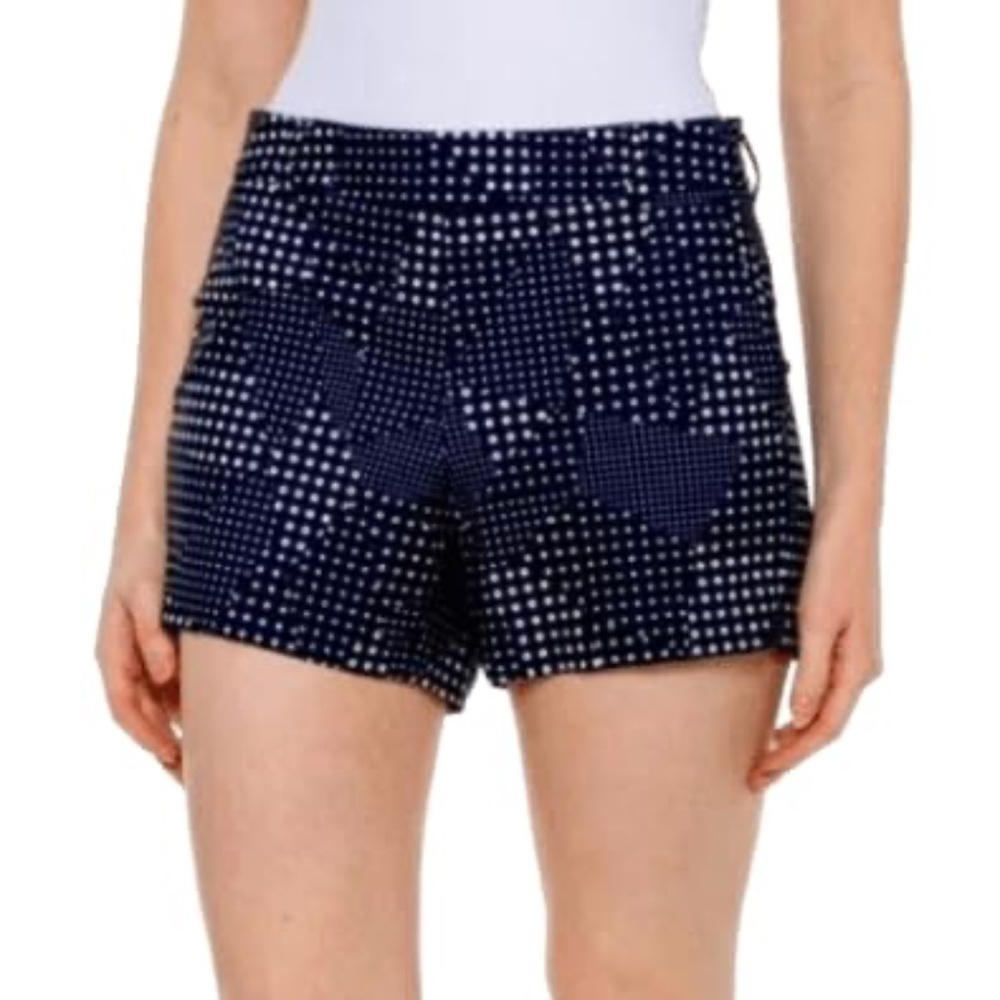 SPANX Sunshine 4” Shorts - Dot Patchwork Midnight Navy - Size Medium